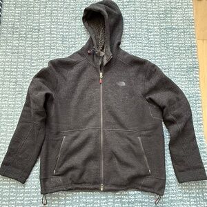 The North Face Full-Zip Fleece Hoodie - Charcoal Gray - XL